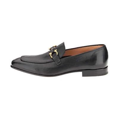 FERRAGAMO Gancini 'Black Buckle Loafer'