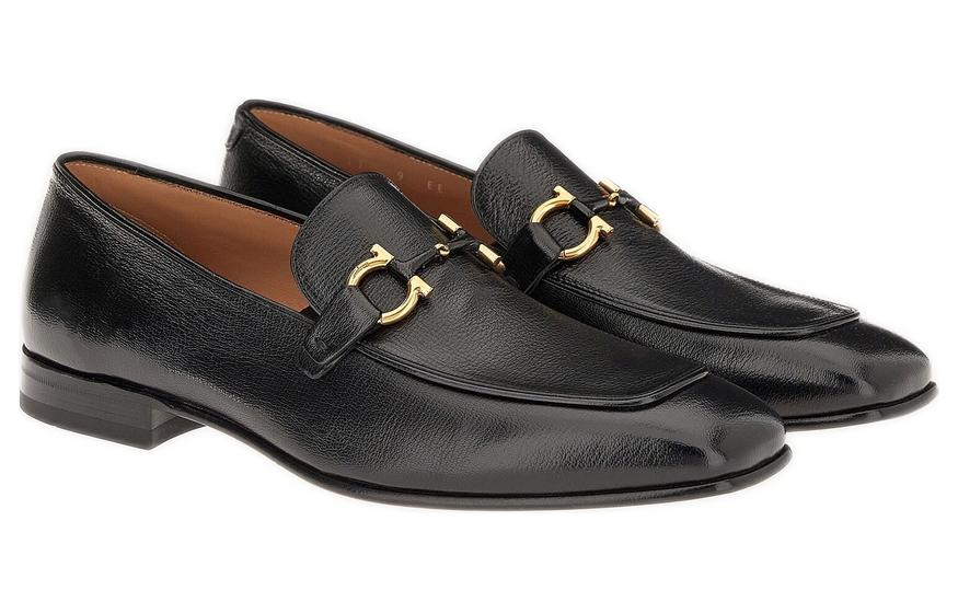 FERRAGAMO Gancini 'Black Buckle Loafer' 圖 2