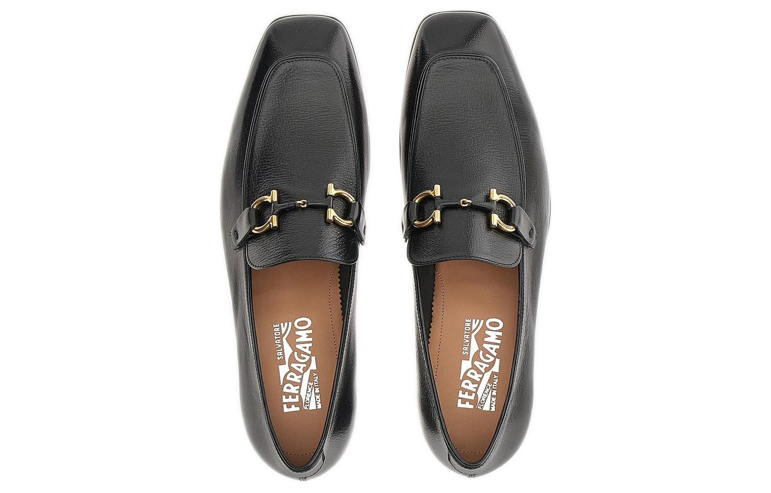 FERRAGAMO Gancini 'Black Buckle Loafer' 圖 3