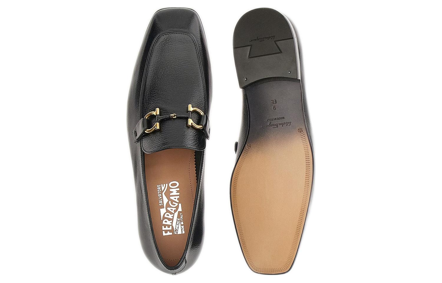 FERRAGAMO Gancini 'Black Buckle Loafer' 圖 5