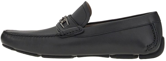 FERRAGAMO Gancini 'Black Calfskin Slip-On' 020803-753791 FERRAGAMO Gancini 'Black Calfskin Slip-On' 020803-753791
