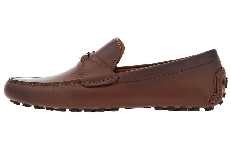 FERRAGAMO Gancini 'Brown Pebble-Grain'