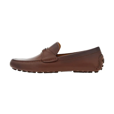 FERRAGAMO Gancini 'Brown Pebble-Grain'