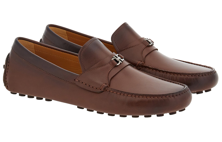 FERRAGAMO Gancini 'Brown Pebble-Grain' 圖 2