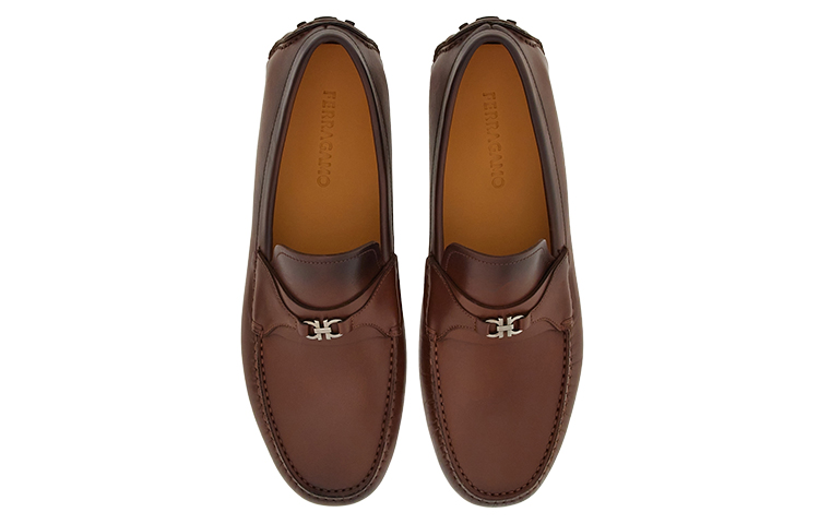 FERRAGAMO Gancini 'Brown Pebble-Grain' 圖 3