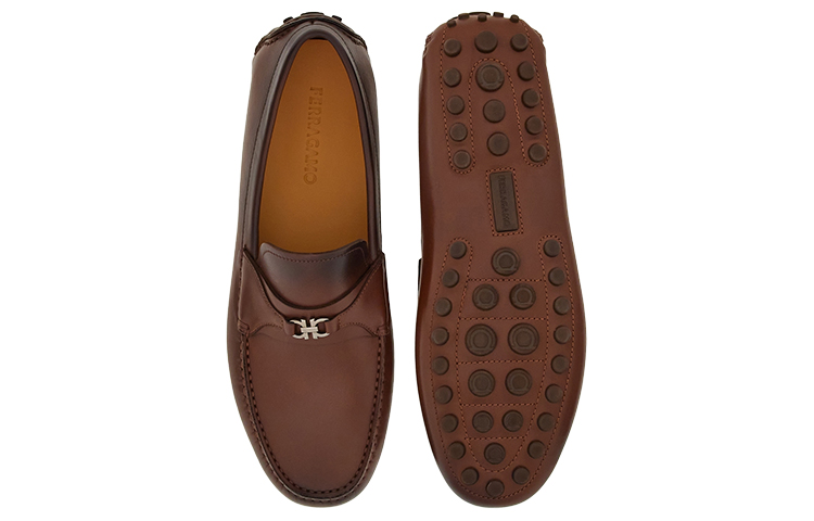 FERRAGAMO Gancini 'Brown Pebble-Grain' 圖 4