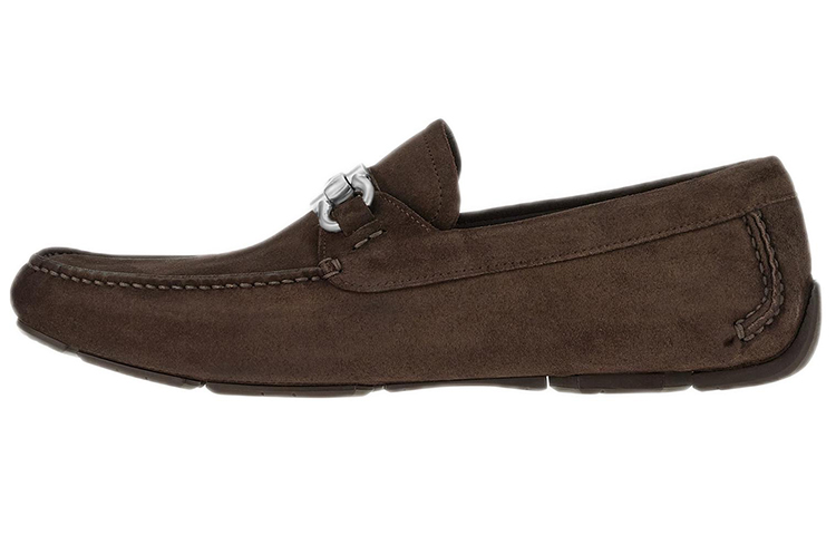 FERRAGAMO Gancini 'Brown Suede'