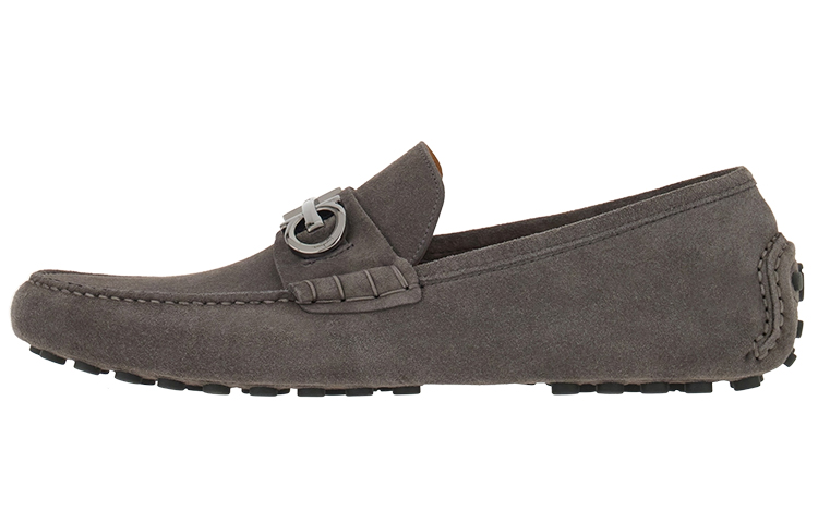 FERRAGAMO Gancini 'Dark Grey Suede'