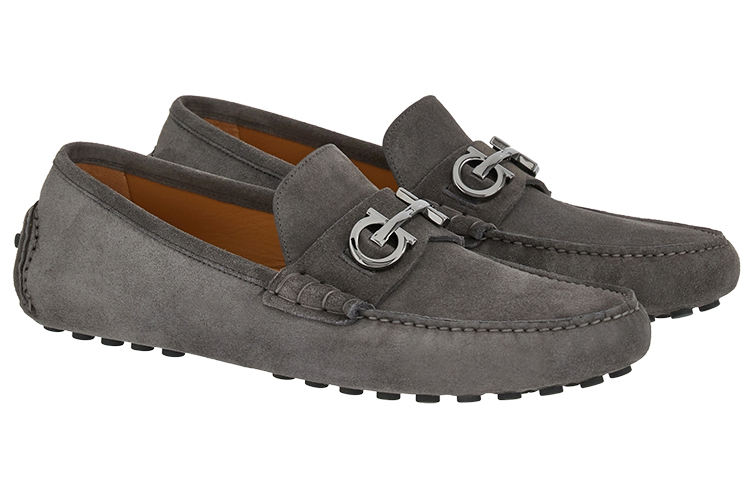 FERRAGAMO Gancini 'Dark Grey Suede' 圖 2