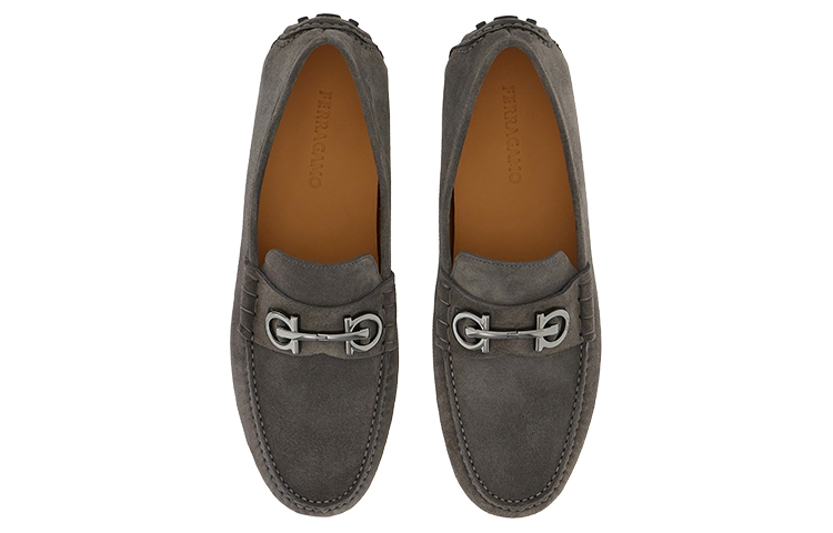 FERRAGAMO Gancini 'Dark Grey Suede' 圖 3