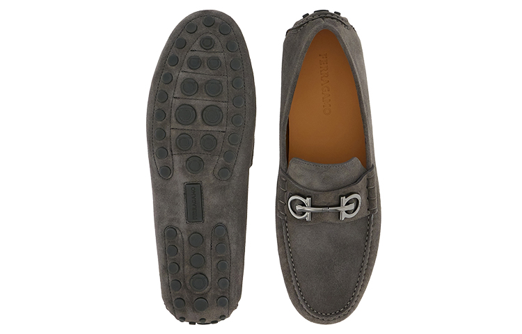 FERRAGAMO Gancini 'Dark Grey Suede' 圖 5