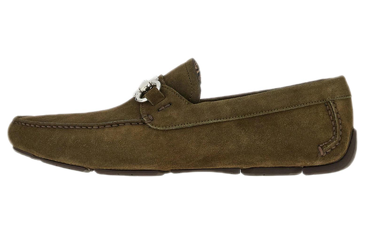 FERRAGAMO Gancini 'Green Suede'