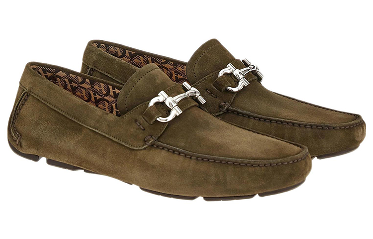 FERRAGAMO Gancini 'Green Suede' 圖 2