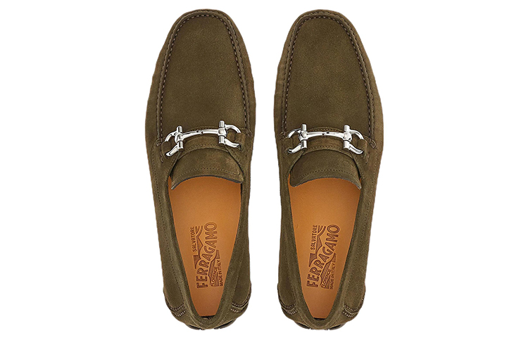 FERRAGAMO Gancini 'Green Suede' 圖 3