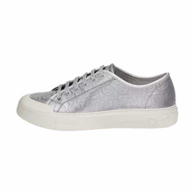 FERRAGAMO Gancini Low-Top Sneakers Gray 'Silver'