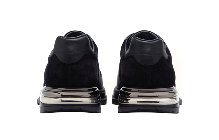 FERRAGAMO Gancini-Patch Lace-Up Sneakers 'Black' 圖 5