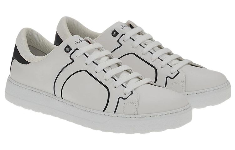 Order FERRAGAMO Gancini 'Retro Tennis Hitam dan Putih' 020832-754101