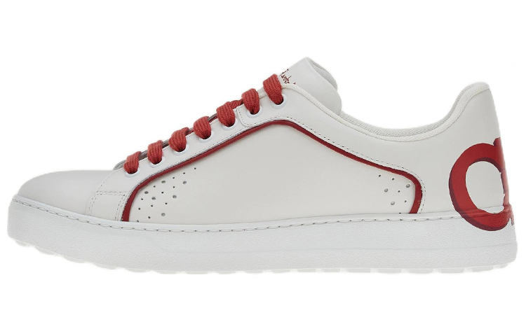 FERRAGAMO Gancini 'White Red'