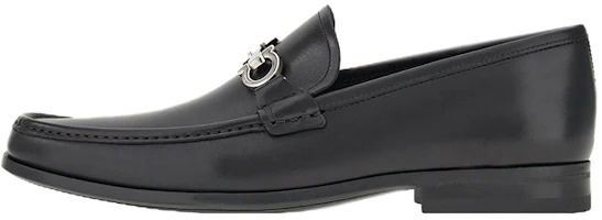 Ferragamo Gancini Black Leather Reversible Casual Shoes 02A881 686084 Ferragamo Gancini Black Leather Reversible Casual Shoes 02A881 686084