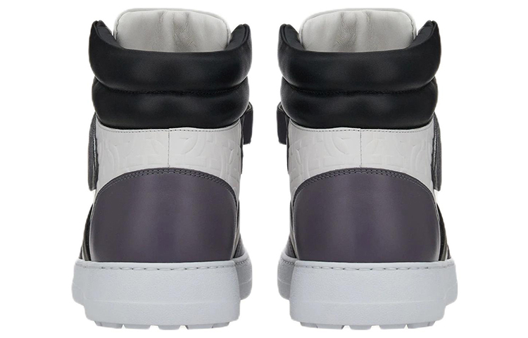 FERRAGAMO Gancini High-Top 'White Black Grey' 圖 4