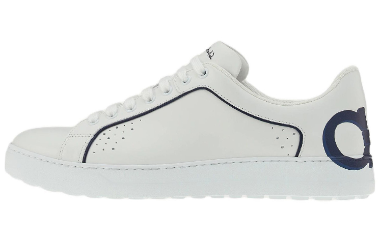 FERRAGAMO Gancini Lace-Up Sneaker 'White Blue'
