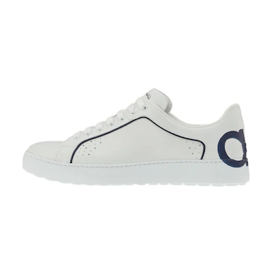 FERRAGAMO Gancini Lace-Up Sneaker 'White Blue'