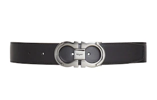 Ferragamo Gancini Leather Belt, Black, Silver Buckle, 3.5cm Adjustable 67A282-0742648 Ferragamo Gancini Leather Belt, Black, Silver Buckle, 3.5cm Adjustable 67A282-0742648