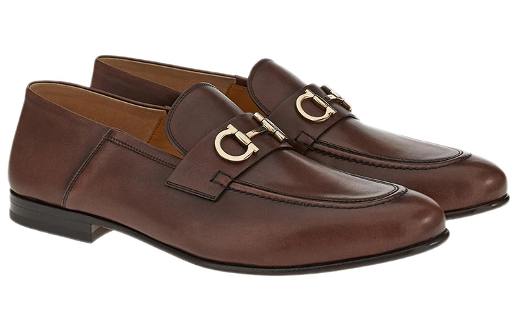 FERRAGAMO Gancini Leather Loafer 'Brown' 圖 2