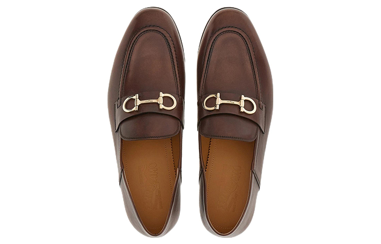 FERRAGAMO Gancini Leather Loafer 'Brown' 圖 3