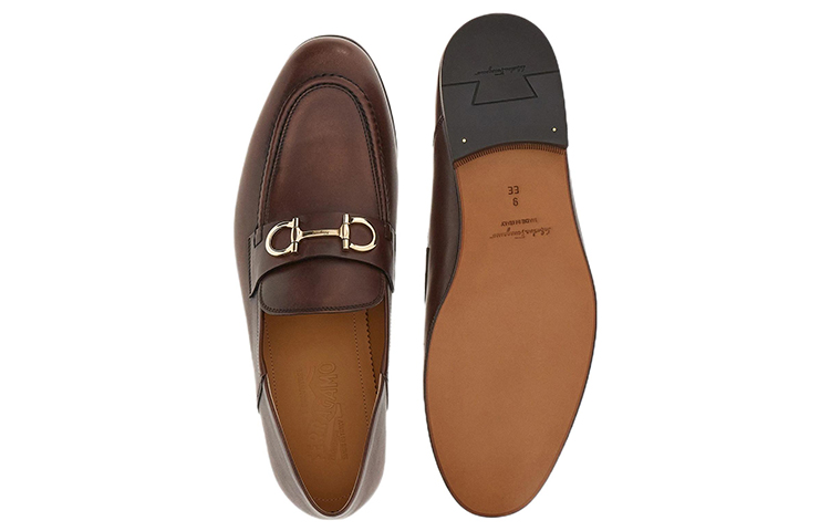 FERRAGAMO Gancini Leather Loafer 'Brown' 圖 5