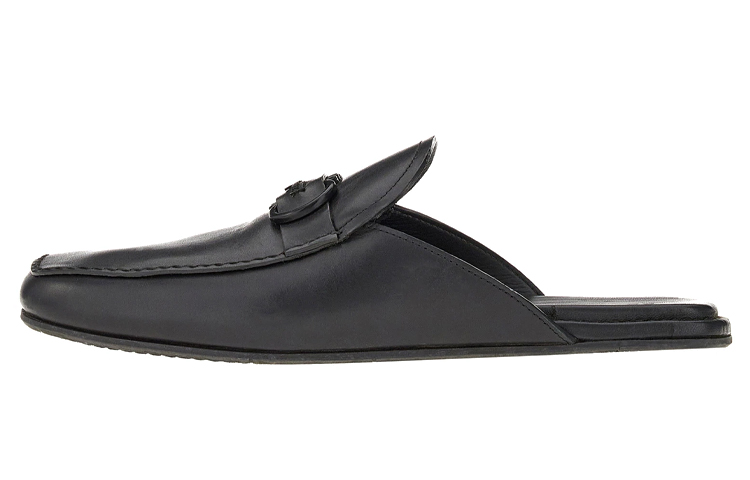 FERRAGAMO Gancini Leather Mule 'Black'