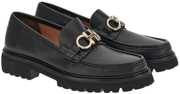 FERRAGAMO菲拉格慕 Gancini 皮革 側插休閒船鞋 男款 黑色 Order FERRAGAMO菲拉格慕 Gancini 皮革 側插休閒船鞋 男款 黑色