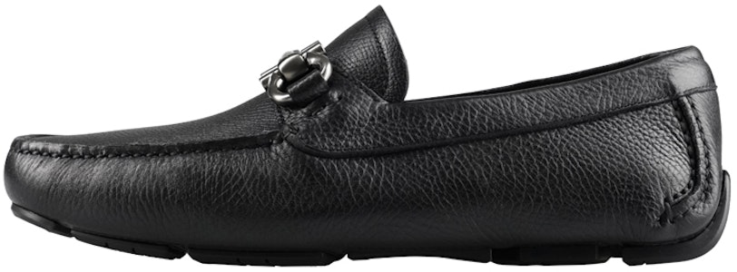 菲拉格慕 Gancini '黑色皮革'乐福鞋 02C398-755610 Buy 菲拉格慕 Gancini '黑色皮革'乐福鞋 02C398-755610