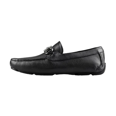 FERRAGAMO Gancini Loafer 'Black Leather'