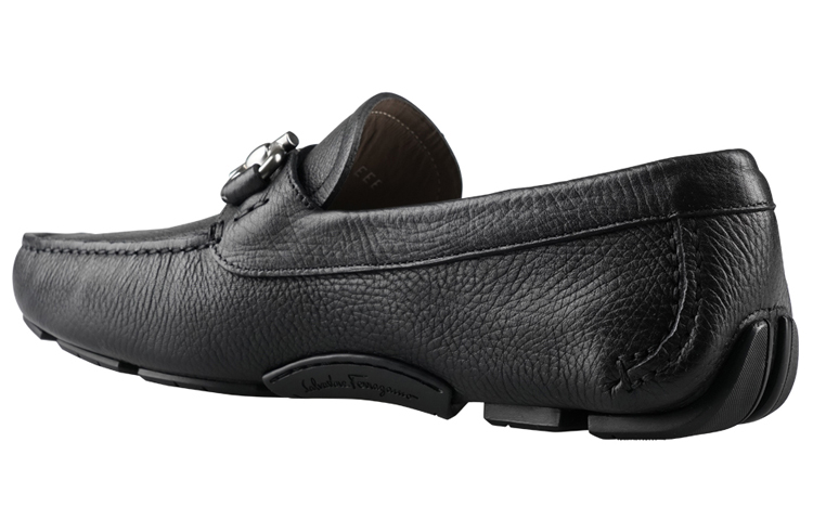 Purchase 費拉格慕 Gancini 皮革樂福鞋 黑色