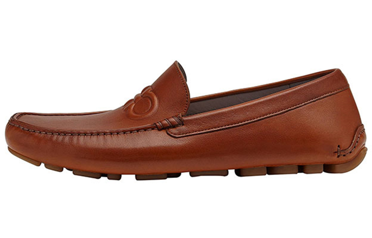 Buy 菲拉格慕 Gancini 驼色乐福鞋 020160-741608