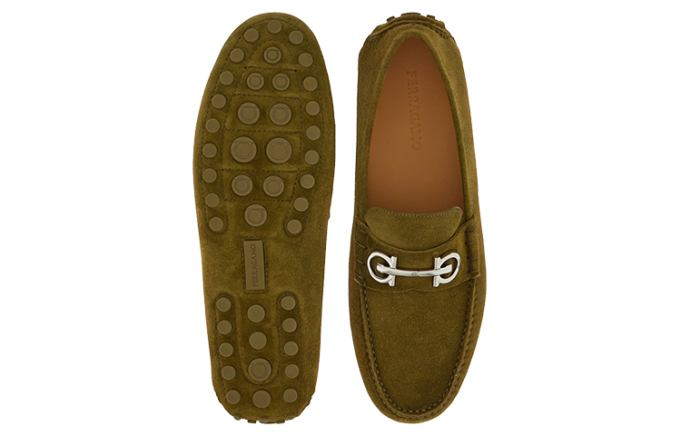 FERRAGAMO Gancini Loafer 'Dark Green' 圖 4