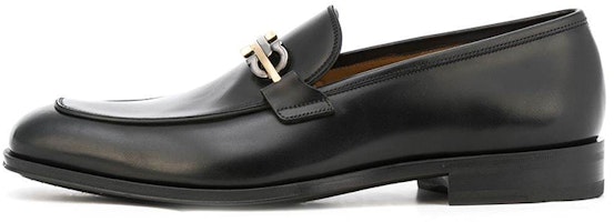 FERRAGAMO Gancini Low-Top Leather Sneaker 'Black' 020373-745223 FERRAGAMO Gancini Low-Top Leather Sneaker 'Black' 020373-745223