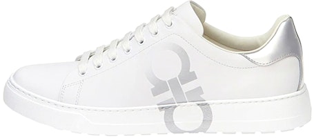 FERRAGAMO Gancini Low Top 'Silver White' 020489-747634 FERRAGAMO Gancini Low Top 'Silver White' 020489-747634
