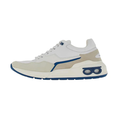 FERRAGAMO Gancini Low-Top 'White Blue'