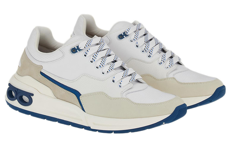 FERRAGAMO Gancini Low-Top 'White Blue' 圖 2