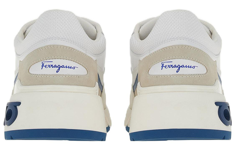 FERRAGAMO Gancini Low-Top 'White Blue' 圖 4