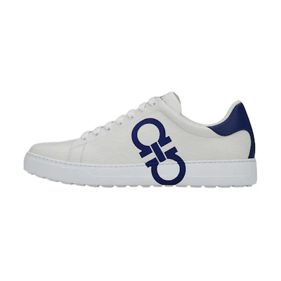 FERRAGAMO Gancini Low-Top Sneaker 'White Blue'