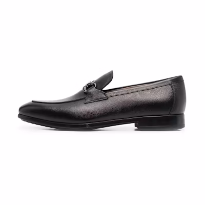 FERRAGAMO Gancini Moccasin 'Black'