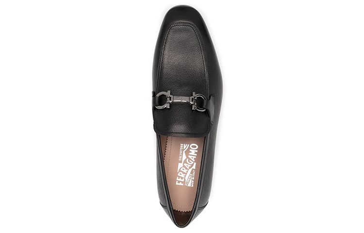 Shop FERRAGAMO Gancini Moccasin 'Hitam' 02C512-740672