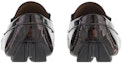 Shop FERRAGAMO Gancini Moccasin 'Pemandu Kulit Anak Lembu Hitam' 02C398-749452