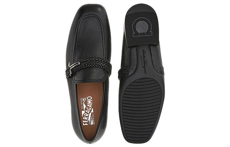 FERRAGAMO Gancini Moccasin 'Black Goat Leather' 圖 5