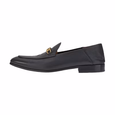 FERRAGAMO Gancini Moccasin 'Black Lambskin'