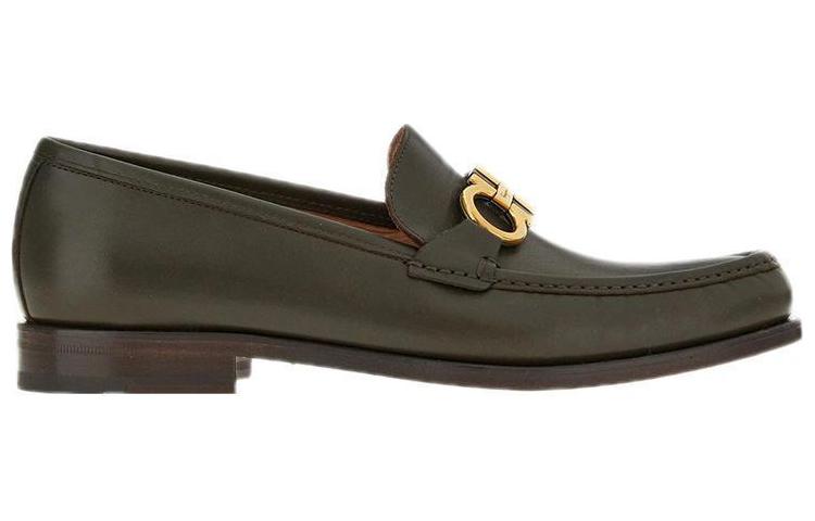 Order Ferragamo 菲拉格慕 Gancini 小牛皮時尚莫卡辛鞋 綠色