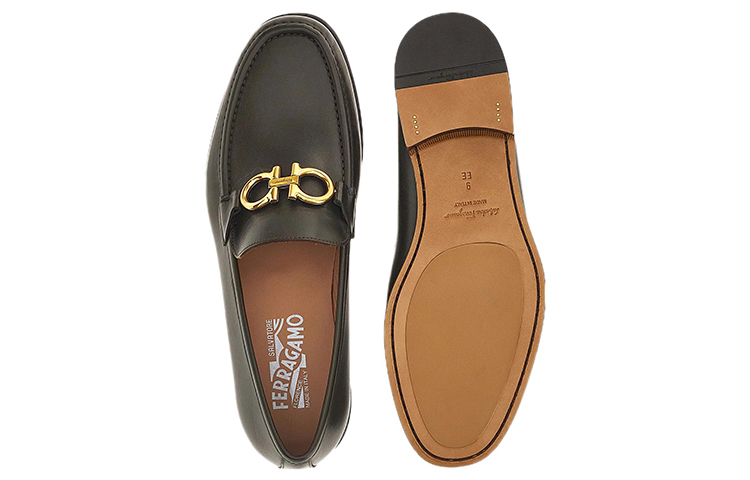Purchase Ferragamo 菲拉格慕 Gancini 小牛皮時尚莫卡辛鞋 綠色